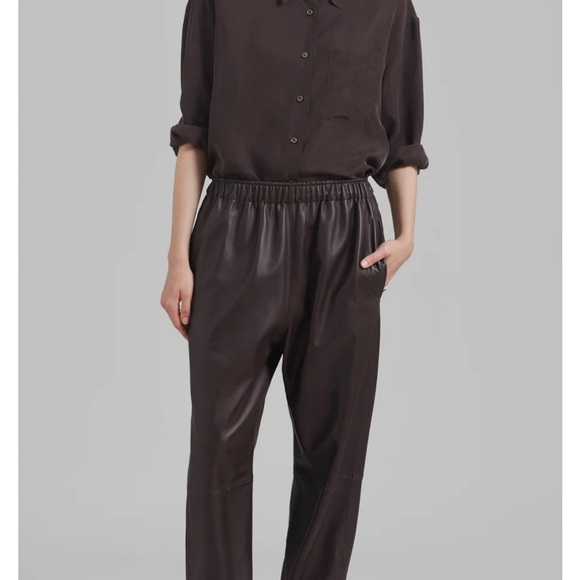 The Frankie Shop Kevin Leather Pants, Brown, NWT, Medium - Picture 5 of 16